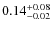 $\rm0.14^{+0.08}_{-0.02}$