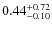 $\rm0.44^{+0.72}_{-0.10}$