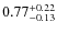 $\rm0.77^{+0.22}_{-0.13}$