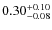 $\rm0.30^{+0.10}_{-0.08}$