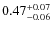 $\rm0.47^{+0.07}_{-0.06}$