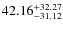 $\rm 42.16^{+32.27}_{-31.12}$