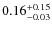 $\rm0.16^{+0.15}_{-0.03}$