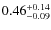 $\rm0.46^{+0.14}_{-0.09}$