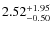 $\rm 2.52^{+1.95}_{-0.50}$
