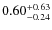 $\rm0.60^{+0.63}_{-0.24}$