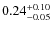 $\rm0.24^{+0.10}_{-0.05}$