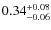 $\rm0.34^{+0.08}_{-0.06}$