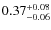 $\rm0.37^{+0.08}_{-0.06}$