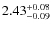 $\rm 2.43^{+0.08}_{-0.09}$