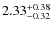 $\rm 2.33^{+0.38}_{-0.32}$
