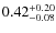 $\rm0.42^{+0.20}_{-0.08}$