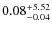 $\rm0.08^{+5.52}_{-0.04}$