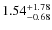 $\rm 1.54^{+1.78}_{-0.68}$
