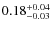 $\rm0.18^{+0.04}_{-0.03}$