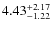 $\rm 4.43^{+2.17}_{-1.22}$