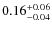 $\rm0.16^{+0.06}_{-0.04}$