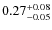$\rm0.27^{+0.08}_{-0.05}$
