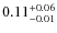 $\rm0.11^{+0.06}_{-0.01}$