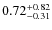$\rm0.72^{+0.82}_{-0.31}$