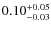 $\rm0.10^{+0.05}_{-0.03}$