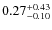 $\rm0.27^{+0.43}_{-0.10}$