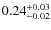 $\rm0.24^{+0.03}_{-0.02}$