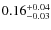 $\rm0.16^{+0.04}_{-0.03}$