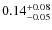 $\rm0.14^{+0.08}_{-0.05}$