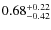$\rm0.68^{+0.22}_{-0.42}$
