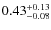 $\rm0.43^{+0.13}_{-0.08}$