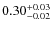 $\rm0.30^{+0.03}_{-0.02}$