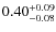 $\rm0.40^{+0.09}_{-0.08}$