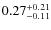$\rm0.27^{+0.21}_{-0.11}$