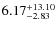 $\rm 6.17^{+13.10}_{-2.83}$