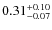$\rm0.31^{+0.10}_{-0.07}$