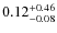 $\rm0.12^{+0.46}_{-0.08}$