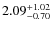 $\rm 2.09^{+1.02}_{-0.70}$