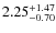 $\rm 2.25^{+1.47}_{-0.70}$