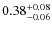 $\rm0.38^{+0.08}_{-0.06}$