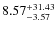 $\rm 8.57^{+31.43}_{-3.57}$