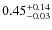 $\rm0.45^{+0.14}_{-0.03}$