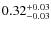 $\rm0.32^{+0.03}_{-0.03}$