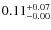 $\rm0.11^{+0.07}_{-0.00}$