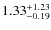 $\rm 1.33^{+1.23}_{-0.19}$