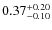 $\rm0.37^{+0.20}_{-0.10}$