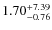 $\rm 1.70^{+7.39}_{-0.76}$