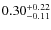 $\rm0.30^{+0.22}_{-0.11}$