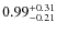 $\rm0.99^{+0.31}_{-0.21}$