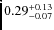 $\rm0.29^{+0.13}_{-0.07}$